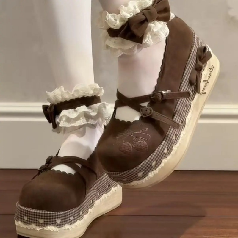 Woodworking Shoes - Lolita High Heels Height Increasing Thick