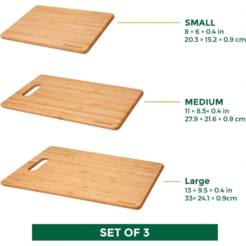 Bamboo Cutting Board Set 3 Woo - Woodworking Jobs review and price
