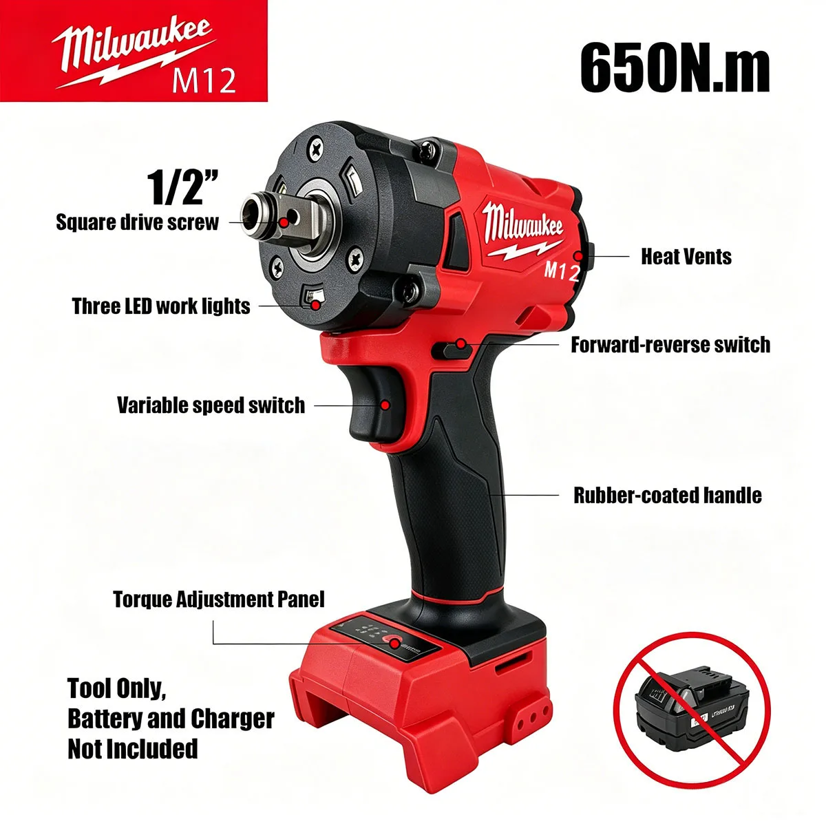 Milwaukee M12 1/2' M18 FUEL Br - Milwaukee Drill M18 Fuel review and price