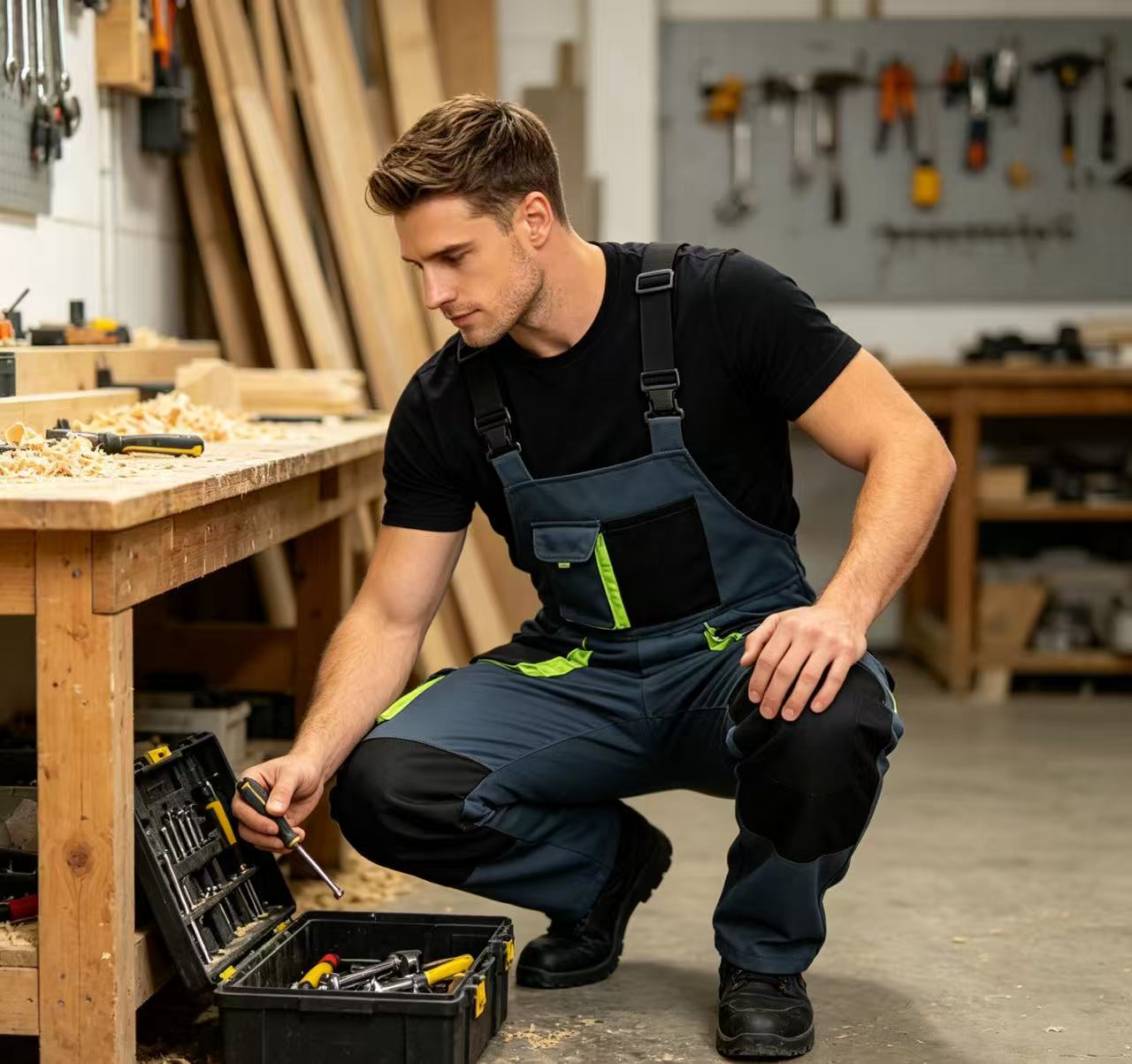 Men's Work Jumpsuits Adjustabl - Woodworking Overalls review and price