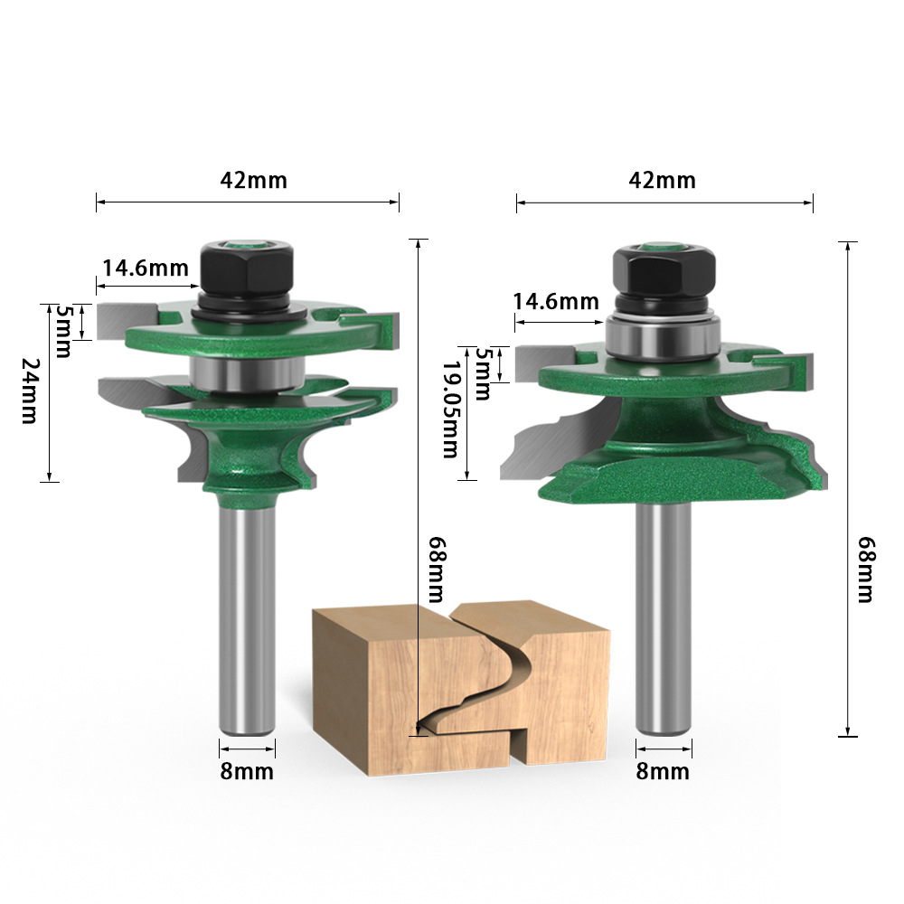 2Pcs Wood Frame Joint Router B - Router Bits For Woodworking review and price