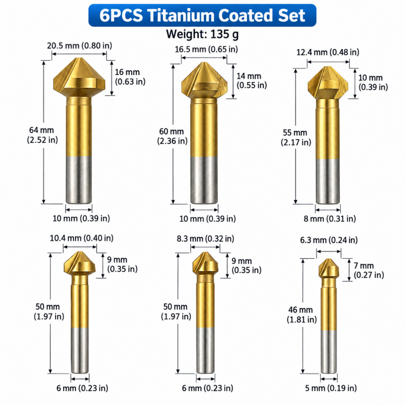 6Pcs 3-Flute Titanium Coated 9 - Router Bits For Woodworking review and price